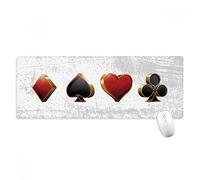 beatChong Spade Cuore Diamond Club Modello Antisdrucciolevoli Mousepad Grande esteso Gioco Ufficio titched Bordi Mat Regalo Computer