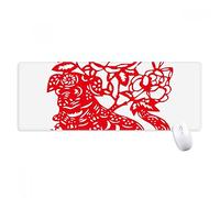beatChong Taglio della carta Cane Capodanno cinese antisdrucciolevoli Mousepad Grande gioco dell'ufficio esteso titched Bordi Mat regalo Computer