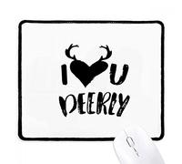 beatChong Ti amo Deerly Cita Stile Mousepad nero cucito bordo non stuoia di slittamento del gioco