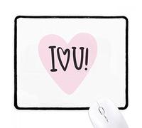 beatChong Ti amo Rosa Quote Stile slip Mousepad nero cucito bordo Mat non gioco
