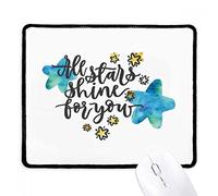 beatChong Tutte Le Stelle brillano per You Cita Mousepad Nero Cucito Bordo Non stuoia di Slittamento del Gioco