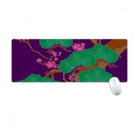 beatChong Viola Cultura giapponese Verde Tree antisdrucciolevoli Mousepad Grande esteso gioco Ufficio titched Bordi Mat regalo Computer