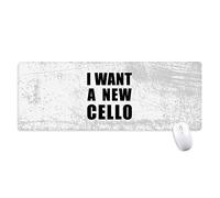 beatChong Voglio un Mousepad Grande Gioco Esteso ufficio Bordi titched Computer Mat regalo Nuovo violoncello antisdrucciolevoli