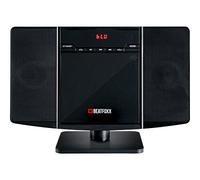 Beatfoxx MCD-60 Impianto Stereo Verticale (Lettore CD/MP3, USB, Bluetooth, Aux in, Montaggio a Terra o a Parete, incl. Telecomando) Nero