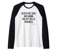 Beati Coloro Che piangono Matteo 5:4 Conforto biblico Maglia con Maniche Raglan