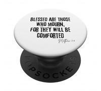 Beati coloro che piangono Matteo 5:4 Conforto biblico PopSockets PopGrip Adesivo