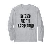 Beati Gli Operatori di Pace Matteo 5:9 Bibbia Pace Fede Maglia a Manica