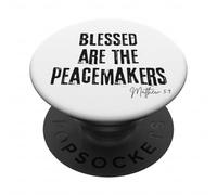 Beati gli operatori di pace Matteo 5:9 Bibbia Pace Fede PopSockets PopGrip Adesivo