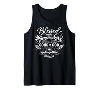 Beati Gli Operatori di Pace Matteo 5:9 Scrittura Bibbia Pregare Canotta