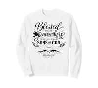 Beati Gli Operatori di Pace Matteo 5:9 Scrittura Bibbia Pregare Felpa