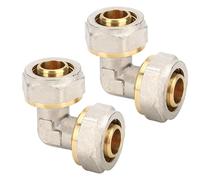Beatific 2 raccordi a vite ad angolo di 20 x 2 mm, 90°, raccordo a vite con arco DVGW, angolo di 90°, raccordo a vite in ottone, per tubo composito multistrato, tubi in PEX, tubi compositi in