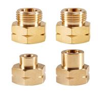 Beatific Set di riempimento per bombole di propano, 4 pezzi, adattatore per bombole di gas tedesche all'estero, in ottone (Nr D1-D4)