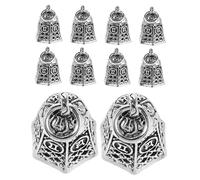 Beatifufu 10 Pezzi Campanelline Vintage in Metallo per Braccialetti Donna Ciondoli Pendenti con Parole Ispirazionali Accessori Artigianali per Gioielli Te Design Retrò