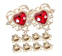 Beatifufu 10 pezzi Charms Cuore per Bracciali e Collane Vintage Barocco in per Gioielli Fai da Te Decorazioni Leggere e Resistenti per Feste e Regali