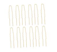 Beatifufu 100pezzi Materiale Per Accessori Ferro Placcato Bastoncini Per Forma Di u Design Elegante e Pratico Per Acconciature Fatte Mano Stile Ondulato Piccolo