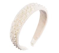 Beatifufu 1pezzi Cerchietto Per Capelli Donna in Perle Artificiali Elegante Accessorio Moda Fascia Capelli Resistente e Brillante Per Feste e Usi Quotidiani