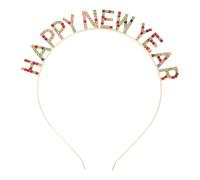 Beatifufu 1pezzi Year Festival Hair Band Chic Headband with Rhinestones for Happy Year Celebrations Lightweight Comfortable Accessory for Kids and Adults