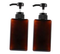 Beatifufu 2 pezzi Bottiglie Dosatrici con Pompa Contenitori Cosmetici Riutilizzabili per Viaggio e Casa Bottiglie in Resistente con Design Antisgocciolamento per Shampoo Lozioni e Saponi