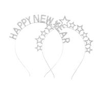 Beatifufu 2 Pezzi Fasce per Capelli Donna con Stelle Cinque Punte Brillanti Fasce Party Capodanno Accessori Capelli Comodi e Resistenti per Festività