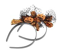 Beatifufu 2 Pezzi Fascia per a Forma di Zucca con Fiocco Fascia per a Forma di Zucca di Halloween per Donne per Feste E Raduni di Festival di Fantasmi