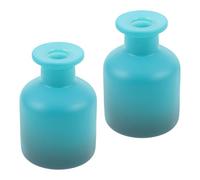 Beatifufu 2 Pezzi Flacone Diffusore in Vetro Cilindrico Blu, Diffusore Profumo Ricaricabile per Oli Essenziali e Fragranze, per Soggiorno e Ufficio, per Famiglie e Animali