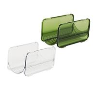 Beatifufu 2 Pezzi Portabottiglie Impilabili Trasparente Organizer per Bottiglie per Armadio per Bottiglie Varia Grandezza e