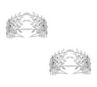 Beatifufu 2 Pz fascia a foglia barrette forcine accessori per fotografia hair jewelry hair ribbon copricapo per la sposa bandana donne cerchio per fasce per da festa lega