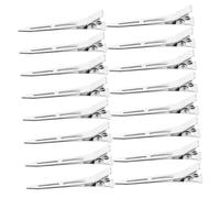 Beatifufu 2 Scatole Clip Capelli Argento in Acciaio Inossidabile Pinze Sezionamento Capelli Becco d Oca Resistenti e Antiscivolo Fermagli Professionali per Parrucchieri Donna per Scatola