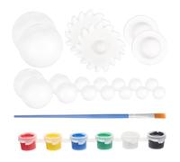 Beatifufu 2 Set Palline in Polistirolo per Modello Solare Sfere Planetarie Artigianali Bianche per Progetti Scolastici e Decorazioni con Superficie Liscia per Pittura e Personalizzazione