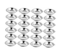 Beatifufu 30 Pezzi Palette Pittura in Acciaio Resistente con Beccuccio Tondo Piccolo per Miscelazione Colori ad Acquerello Olio e Gouache per Nail Art e Uso Artistico Professionale