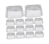 Beatifufu 30 pezzi Teglie Quadrate in Alluminio per Forno e Friggitrice ad Aria Contenitori Usa e Getta per Dolci Torte e Arrostire con Distribuzione Calore Uniforme Confezione Bulk per Uso