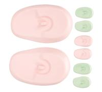 Beatifufu 4 paia Proteggi Orecchie Silicone Riutilizzabili per Capelli Copri Orecchio Impermeabili e Termoprotettori Resistenti al Rosa per Domestico e Parrucchieri