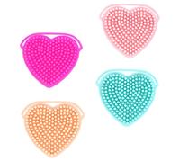 Beatifufu 4pezzi Spazzola Per Pulizia Viso in Silicone Da Massaggiatore Manuale Per Viso Testa Materiale Sicuro Assortiti Rosa Viola Fucsia Color Per Pelle Pulita Morbida