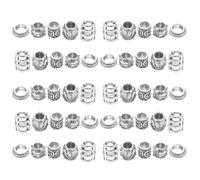 Beatifufu 50 Pezzi Anelli Dreadlock in Metallo per Capelli Accessori Dread e Gioielli per Treccine Decorazioni Leggere e Flessibili per Donna e Ragazza Multitaglia per Estensioni e Intrecci