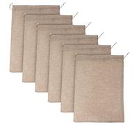 Beatifufu 6 Sacchetti Riutilizzabili in Iuta con Coulisse 30x40 cm per Riso, Traspiranti e Resistenti agli Strappi, per Dispensa e Uso Domestico