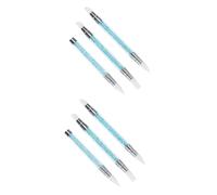 Beatifufu 6pezzi Penne Per Nail Art Silicone Doppia Punta Strumenti Per Decorazione Unghie Gel Manicure Facile e Colore Blu