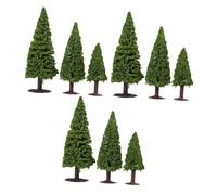 Beatifufu 9 Pezzi Miniature Tree Figurines in Military Realistic Model Train Accessories For DIY Crafts Compact Table And Micro Landscape Decoration
