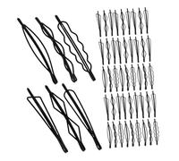 Beatifufu 90 Pezzi Mollette Nere in Metallo per Fermagli Minimalisti per Frangia Laterale e Styling Quotidiano Clip Leggere e Resistenti per