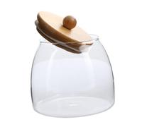 Beatifufu Barattolo in Vetro Contenitore Ermetico, Coperchio in Legno | Riso e Tè, Uso Alimentare Multiuso, Adatto a Cereali e Frutta Secca