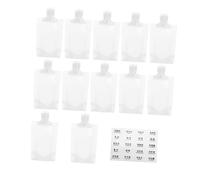 Beatifufu Borsa Da Viaggio Set Di 4 Bustine Per Lozione Sacchetti Conservazione Dello Shampoo Sacchetti Lozione Doccia in Plastica Trasparente