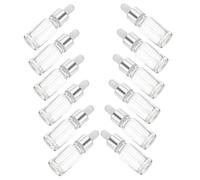 Beatifufu Bottiglie Contagocce in Vetro Trasparente 20ml, Set 12 Pezzi, Flaconi Vuoti per Oli Essenziali, Profumi e Aromaterapia, Portatili per Viaggi e Uso Cosmetico Professionale