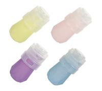 Beatifufu Bottiglie da Viaggio in Silicone Comprimibili Set 4pz Contenitori Porta Crema Porta Liquidi per Cosmetici Riduzione Dell'ossidazione