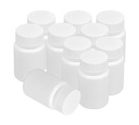 Beatifufu Bottiglie di Plastica Bianche 50 Ml Set da 20 Pezzi con Tappo a Vite Sigillante Hdpe per Campioni Medicinali e Olio di Pesce, Contenitori Riutilizzabili Compatti per Viaggi