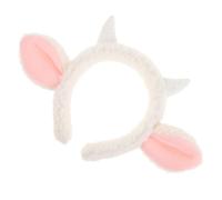Beatifufu Cerchietto con Orecchie di Pecora in Morbido Plush Bianco Fascia per Adulti e Accessorio Animale Carino per Feste Cosplay e Quotidiano