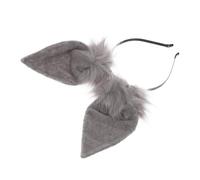 Beatifufu Cerchietto Orecchie Coniglio Peluche Grigio per Costume Cosplay Accessorio Capelli Soffice e Confortevole per Feste Halloween e Carnevale