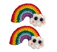 Beatifufu Forcine Per Per Bambini Lavorate A Maglia 2 Pezzi Fermagli Per Arcobaleno A Forma Di Caramella Per Feste Di Compleanno Ed Eventi Per Bambini