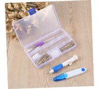 Beatifufu Kit Punch Needle Ricamo con Aghi e Penne Cucito Set Accessori Fai da Te con Forbici e Custodia Ago Magico Regolabile per Tessuti e Finestra Materiale Plastica Colore