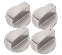 Beatifufu Manopole di Controllo per Fornelli a Gas in Acciaio Inox 6mm, Set da 4 Pezzi per Sostituzione Accessori Cucina, Ricambio Resistente per Forno e Piano Cottura Gas