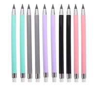 Beatifufu Matite Eterne senza Tempera 10 Pezzi Colorate Pastello Gomma Integrata, Matite Riutilizzabili per Disegno e Calligrafia, per Studenti e Artisti su Vari Tipi di Carta