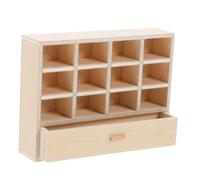 Beatifufu Miniature Wooden Side Cabinet With Drawers Tiny Bookshelf For Dollhouse Scene Decoration Unfinished Wood Design For Diy And Enhanced Realism Playtime